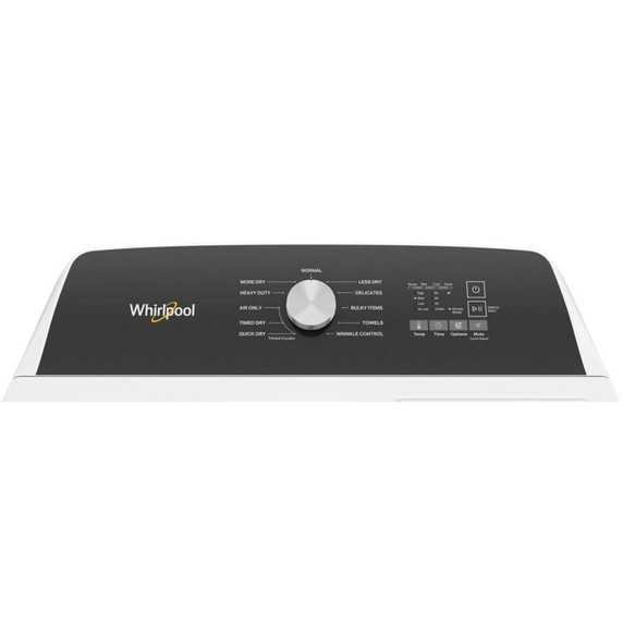 Whirlpool® 7.0 Cu. Ft. Top Load Gas Moisture Sensing Dryer WGD5010LW