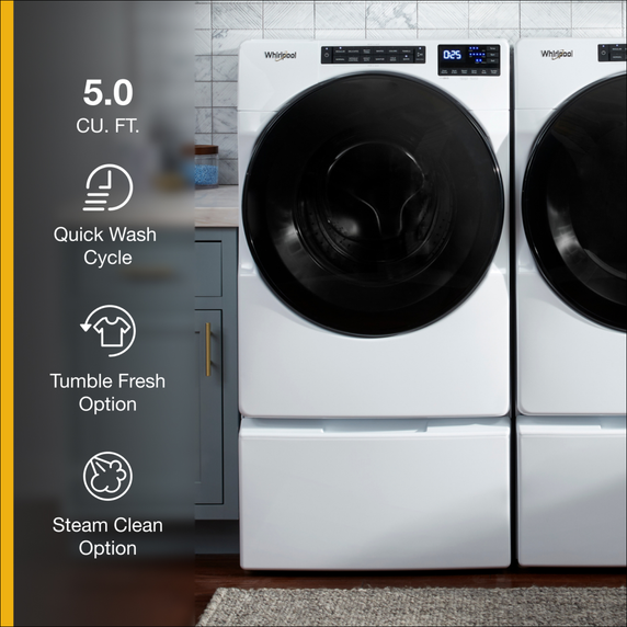 Whirlpool® 5.8 Cu. Ft. I.E.C. Front Load Washer with Quick Wash Cycle WFW6605MW