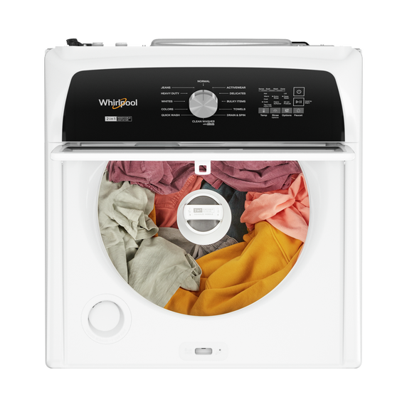 Whirlpool® 5.4–4.8 Cu. Ft. Top Load Washer with 2 in 1 Removable Agitator WTW5057LW