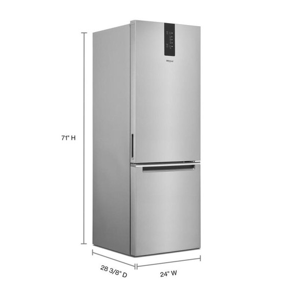 Whirlpool® 24-inch Wide Bottom-Freezer Refrigerator - 12.9 cu. ft. WRB543CMJZ