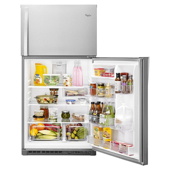 Whirlpool® 33" Wide Top-Freezer Refrigerator with Optional EZ Connect Icemaker Kit (Sold Separetely) WRT541SZDM