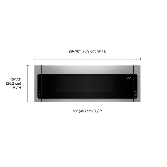 Whirlpool® 1.1 cu. ft. Low Profile Microwave Hood Combination YWML55011HS