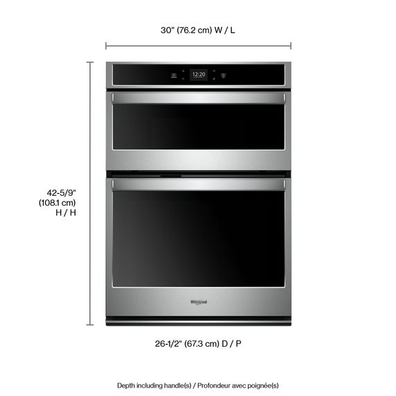 6.4 cu. ft. Smart Combination Wall Oven with Touchscreen WOC54EC0HS