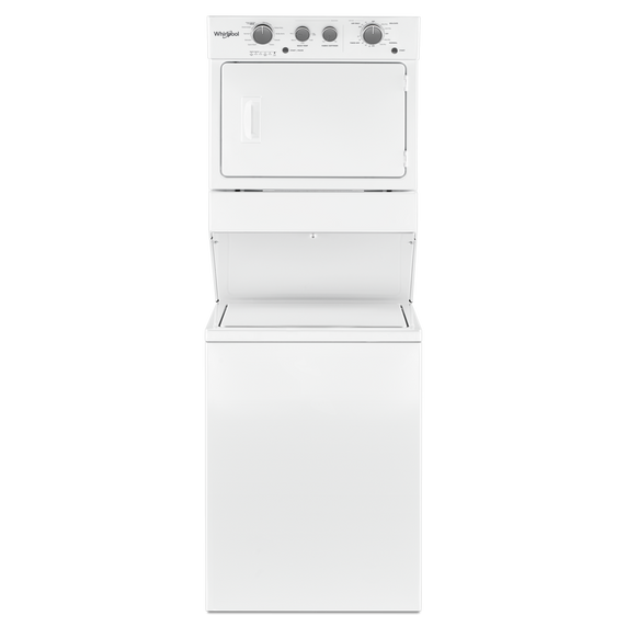 Whirlpool® 3.5 cu.ft Gas Stacked Laundry Center 9 Wash cycles and AutoDry™ WGT4027HW