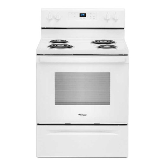 4.8 cu. ft. Whirlpool® electric range with Keep Warm setting YWFC150M0JW