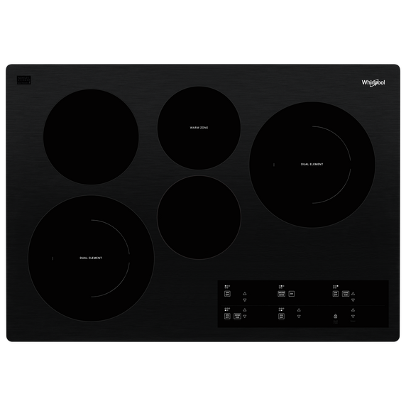 Whirlpool® 30-inch Electric Ceramic Glass Cooktop with Two Dual Radiant Elements WCE97US0KB