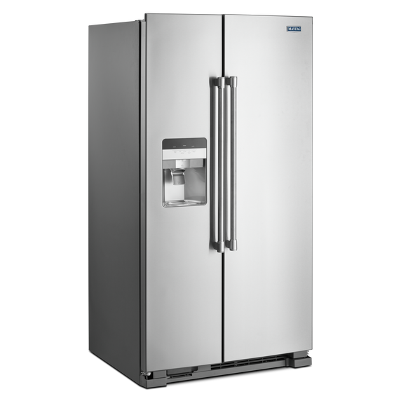 Maytag® 36-Inch Wide Side-by-Side Refrigerator with Exterior Ice and Water Dispenser - 25 Cu. Ft. MSS25C4MGZ