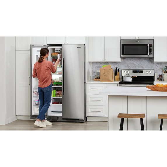 Maytag® 36-Inch Wide Side-by-Side Refrigerator with Exterior Ice and Water Dispenser - 25 Cu. Ft. MSS25C4MGZ