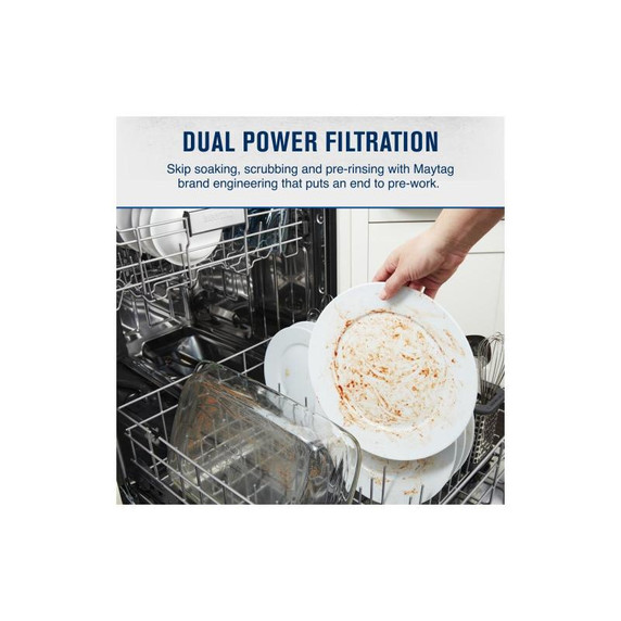 Maytag® Stainless steel tub dishwasher with Dual Power Filtration MDB4949SKB
