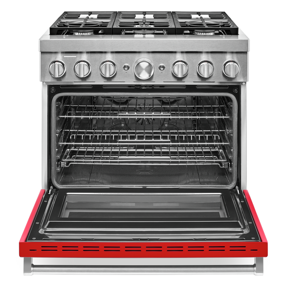 KitchenAid® 36'' Smart Commercial-Style Dual Fuel Range with 6 Burners KFDC506JPA