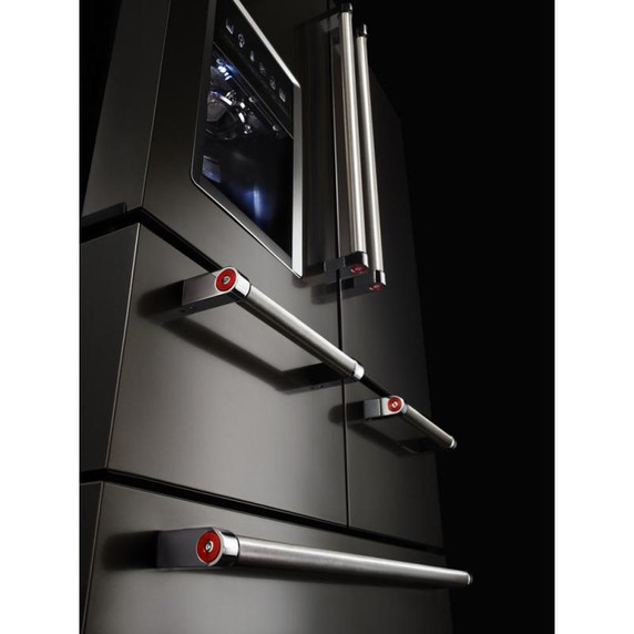 Kitchenaid® 25.8 Cu. Ft. 36" Multi-Door Freestanding Refrigerator with Platinum Interior Design and PrintShield™ Finish KRMF706EBS Kitchenaid® 25.8 Cu. Ft. 36" Multi-Door Freestanding Refrigerator with Platinum Interior Design and PrintShield™ Finish KRMF706EBS