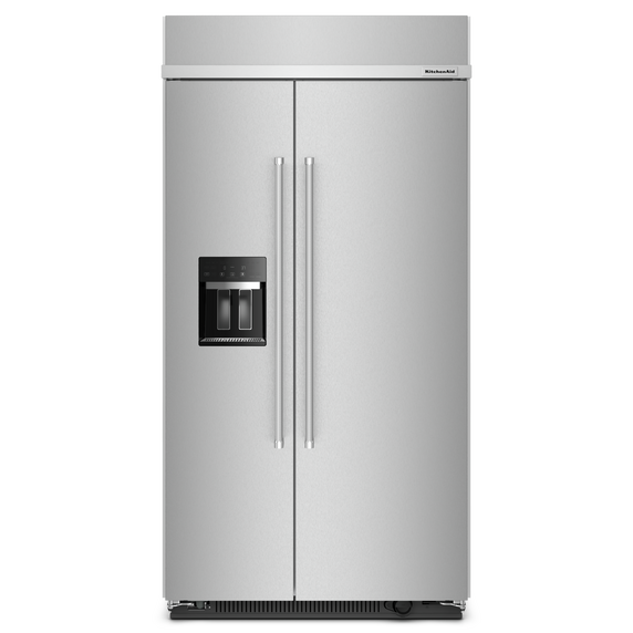 Kitchenaid® 25.1 Cu. Ft. 42" Built-In Side-by-Side Refrigerator with Ice and Water Dispenser KBSD702MSS