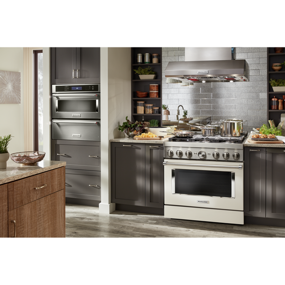 KitchenAid® 36'' Smart Commercial-Style Dual Fuel Range with 6 Burners KFDC506JMH