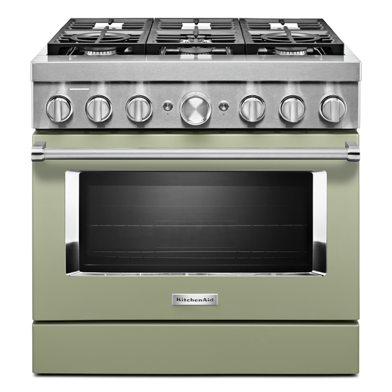 KitchenAid® 36'' Smart Commercial-Style Dual Fuel Range with 6 Burners KFDC506JAV