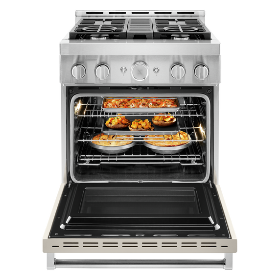 KitchenAid® 30'' Smart Commercial-Style Gas Range with 4 Burners KFGC500JMH