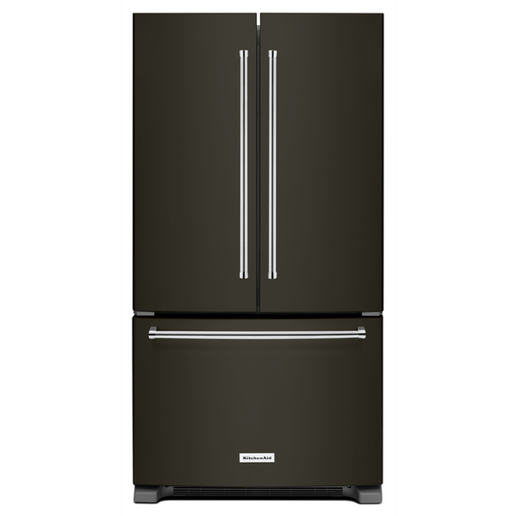 Kitchenaid® 25 Cu. Ft. 36-Width Standard Depth French Door Refrigerator with Interior Dispense and PrintShield™ Finish KRFF305EBS