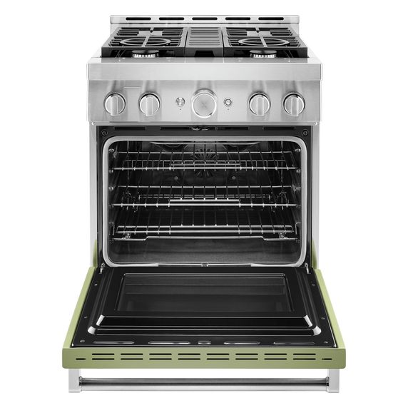 KitchenAid® 30'' Smart Commercial-Style Gas Range with 4 Burners KFGC500JAV