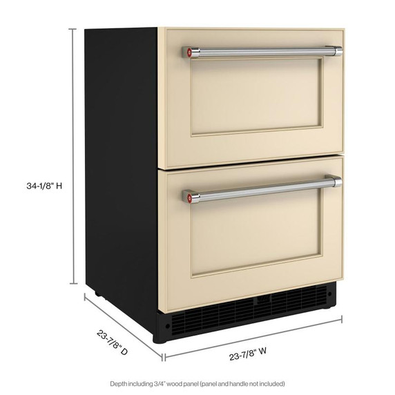 Kitchenaid® 24" Panel-Ready Undercounter Double-Drawer Refrigerator KUDR204KPA Kitchenaid® 24" Panel-Ready Undercounter Double-Drawer Refrigerator KUDR204KPA