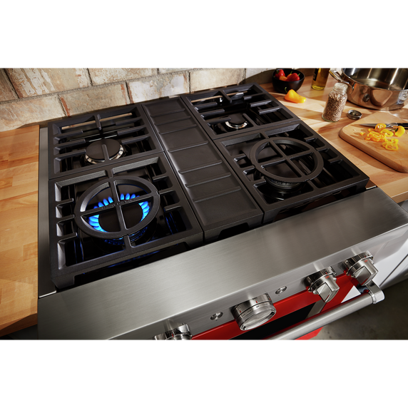 KitchenAid® 30'' Smart Commercial-Style Gas Range with 4 Burners KFGC500JPA