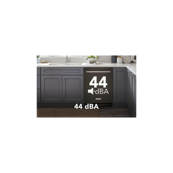 Kitchenaid® 44 dBA Dishwasher in PrintShield™ Finish with 360° Max Jets™ Third Rack KDTM604KBS
