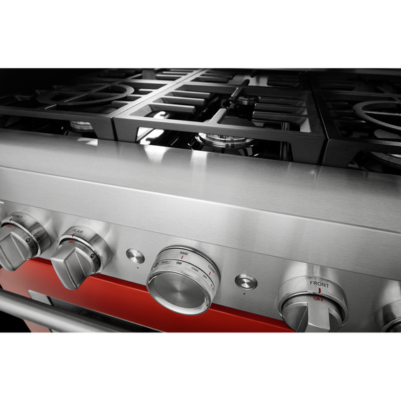 KitchenAid® 36'' Smart Commercial-Style Gas Range with 6 Burners KFGC506JSC