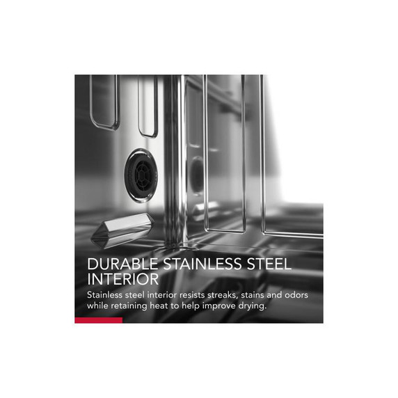KitchenAid® 39 dBA Dishwasher in PrintShield™ Finish with Third Level Utensil Rack KDTE204KBS