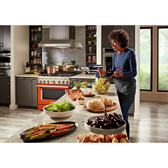 KitchenAid® 36'' Smart Commercial-Style Dual Fuel Range with 6 Burners KFDC506JSC