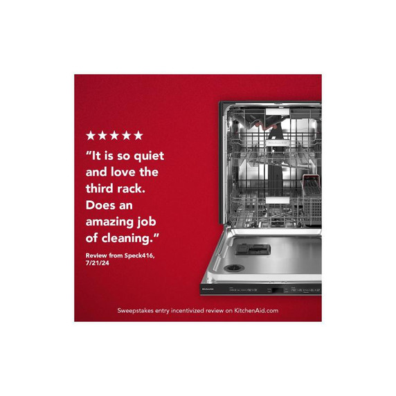 Kitchenaid® 44 dBA Dishwasher with 360° Max Jets™ Third Rack and LED Interior Lighting KDPM704KPS Kitchenaid® 44 dBA Dishwasher with 360° Max Jets™ Third Rack and LED Interior Lighting KDPM704KPS