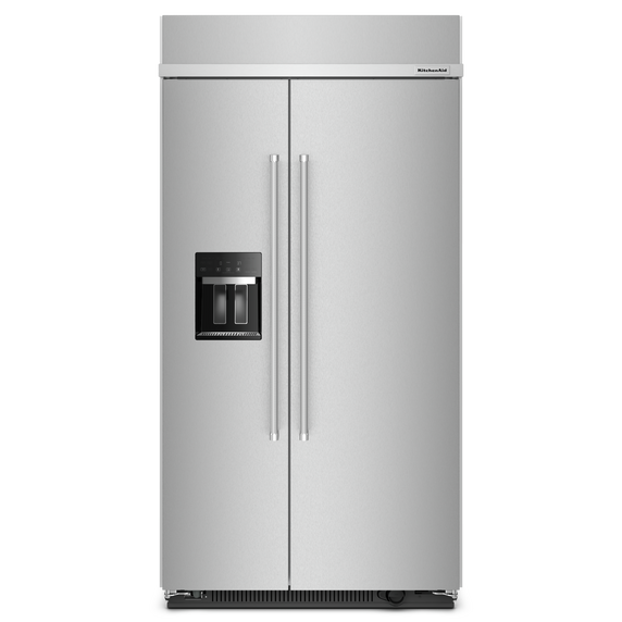 Kitchenaid® 25.1 Cu. Ft. 42 Built-In Side-by-Side Refrigerator with Ice and Water Dispenser KBSD702MPS