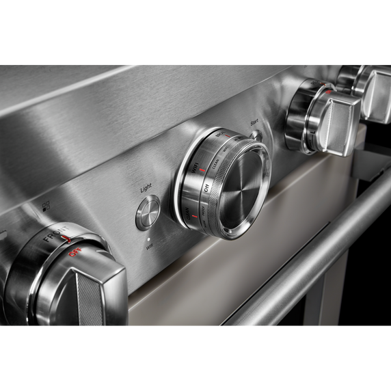 KitchenAid® 30'' Smart Commercial-Style Dual Fuel Range with 4 Burners KFDC500JMH