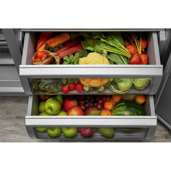 Kitchenaid® 30 Cu. Ft. 48" Built-In Side-by-Side Refrigerator with PrintShield™ Finish KBSN708MBS