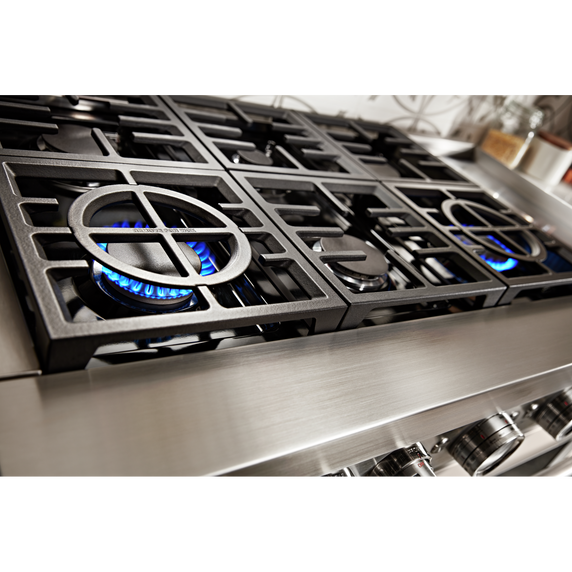 KitchenAid® 48'' Smart Commercial-Style Gas Range with Griddle KFGC558JMH