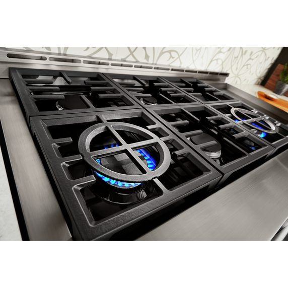 KitchenAid® 48'' Smart Commercial-Style Gas Range with Griddle KFGC558JMH