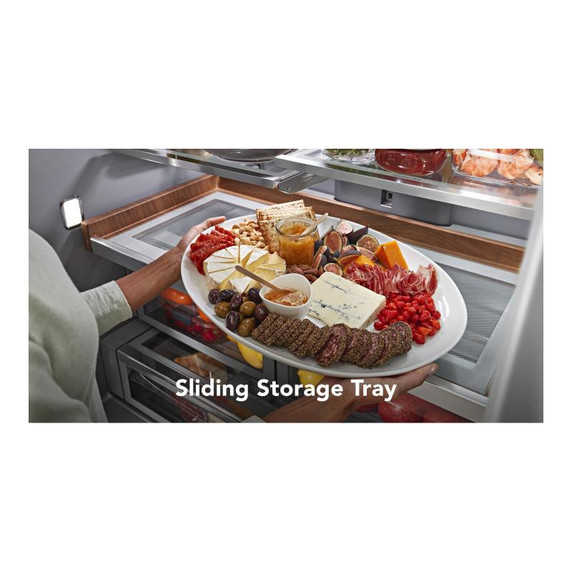 Kitchenaid® 26.8 Cu. Ft. Standard-Depth French Door Refrigerator with Exterior Ice and Water Dispenser KRFF577KPS