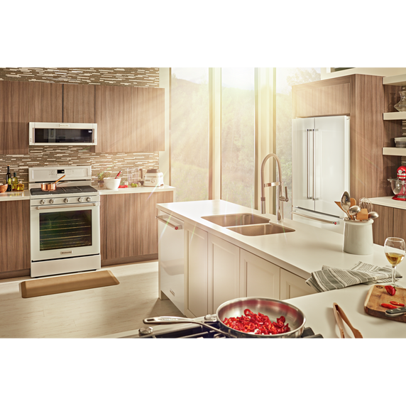 Kitchenaid® 20 cu. ft. 36-Inch Width Counter-Depth French Door Refrigerator with Interior Dispense KRFC300EWH