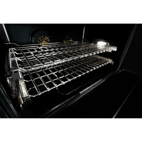 Jennair® NOIR™ 48 Dual-Fuel Professional Range with Chrome-Infused Griddle JDRP548HM