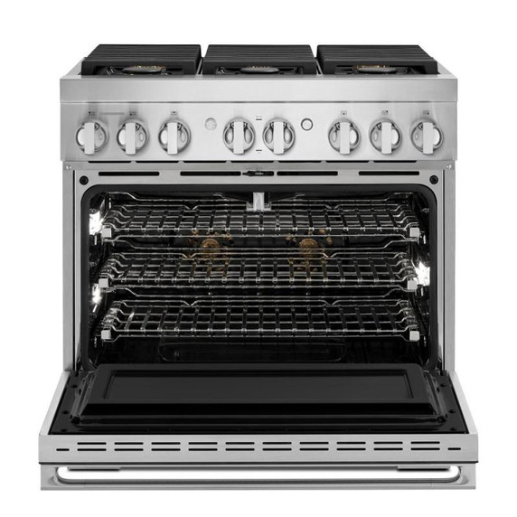 Jennair® 36" NOIR™ Dual-Fuel Professional-Style Range JDRP436HM