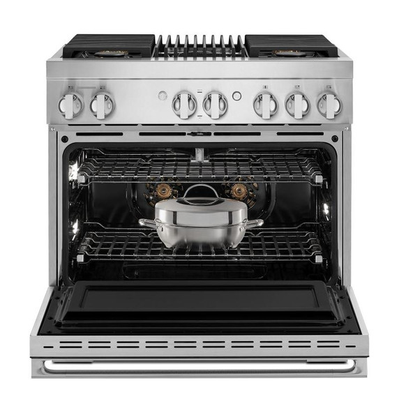 Jennair® 36" NOIR™ Dual-Fuel Professional-Style Range JDRP636HM