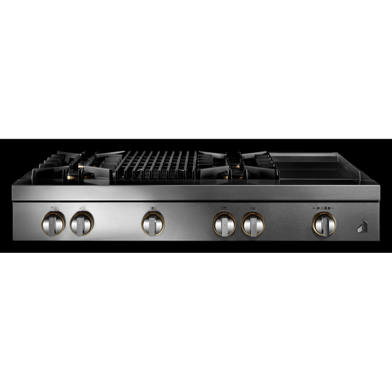 Jennair® 48" RISE™ Gas Professional-Style Rangetop with Chrome-Infused Griddle and Gas Grill JGCP748HL