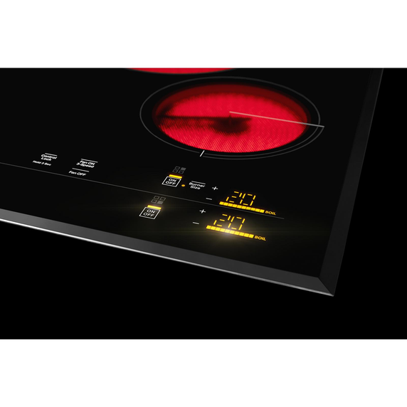 Jennair® 30 Oblivion Glass Electric Radiant Downdraft Cooktop with Tap Touch Controls JED4430KB