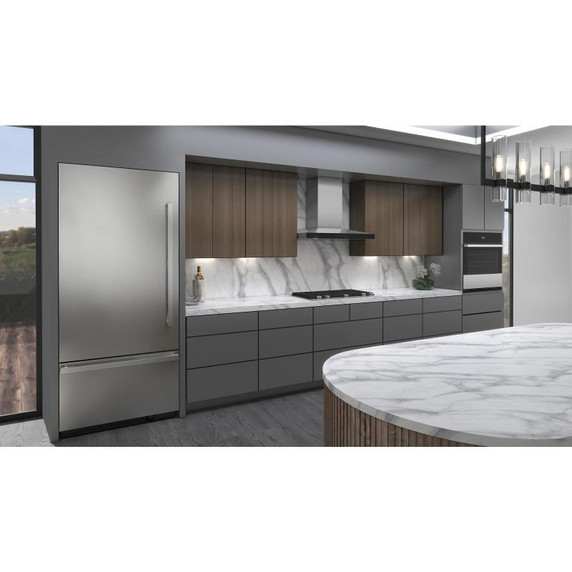 Jenn-Air® 36” Fully Integrated Built-In Bottom-Freezer Refrigerator (Left-Hand Door Swing) JB36NXFXLE