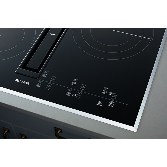 Jennair® 36 Oblivion Glass Electric Radiant Downdraft Cooktop with Tap Touch Controls JED4536KB