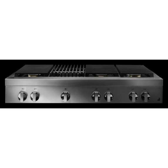 Jennair® 48" NOIR™ Gas Professional-Style Rangetop with Gas Grill JGCP648HM