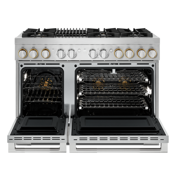 Jennair® RISE™ 48" Dual-Fuel Professional Range with Gas Grill JDRP648HL