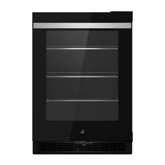 Jennair® 24 NOIR™ Under Counter Glass Door Refrigerator, Right Swing JUGFR242HM