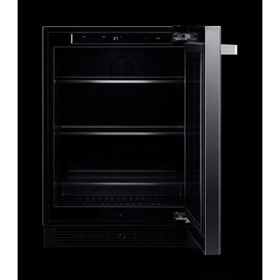 Jennair® NOIR™ 24" Under Counter Glass Door Refrigerator, Right Swing JUGFR242HM