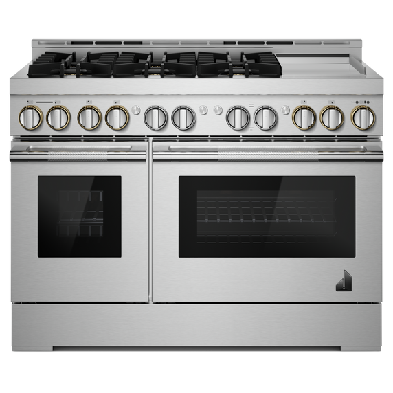 Jennair® 48" RISE™ Gas Professional-Style Range with Chrome-Infused Griddle JGRP548HL