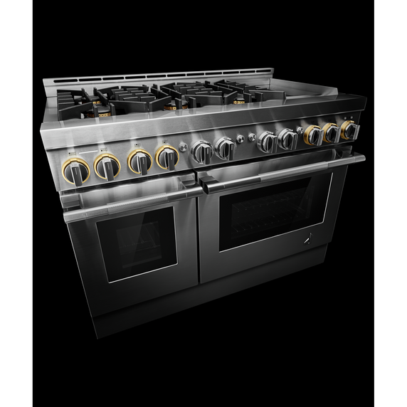 Jennair® 48" RISE™ Gas Professional-Style Range with Chrome-Infused Griddle JGRP548HL