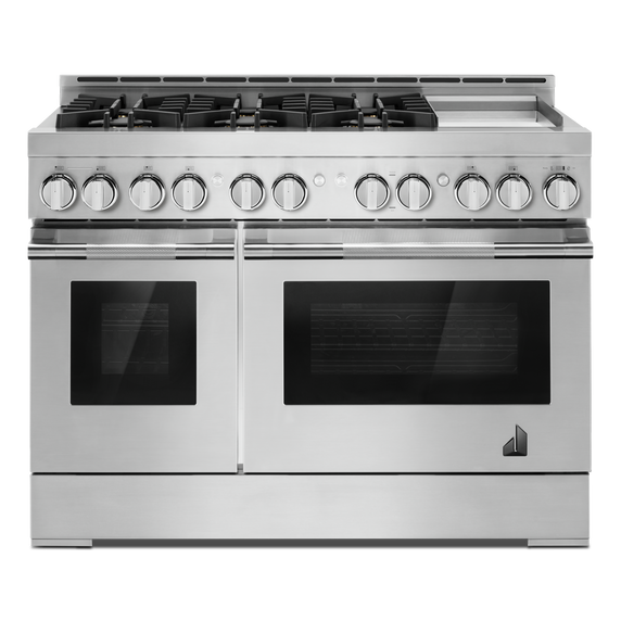 Jennair® 48" RISE™ Gas Professional-Style Range with Chrome-Infused Griddle JGRP548HL