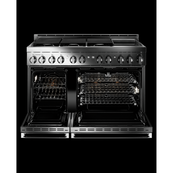 Jennair® 48 NOIR™ Gas Professional-Style Range with Chrome-Infused Griddle JGRP548HM